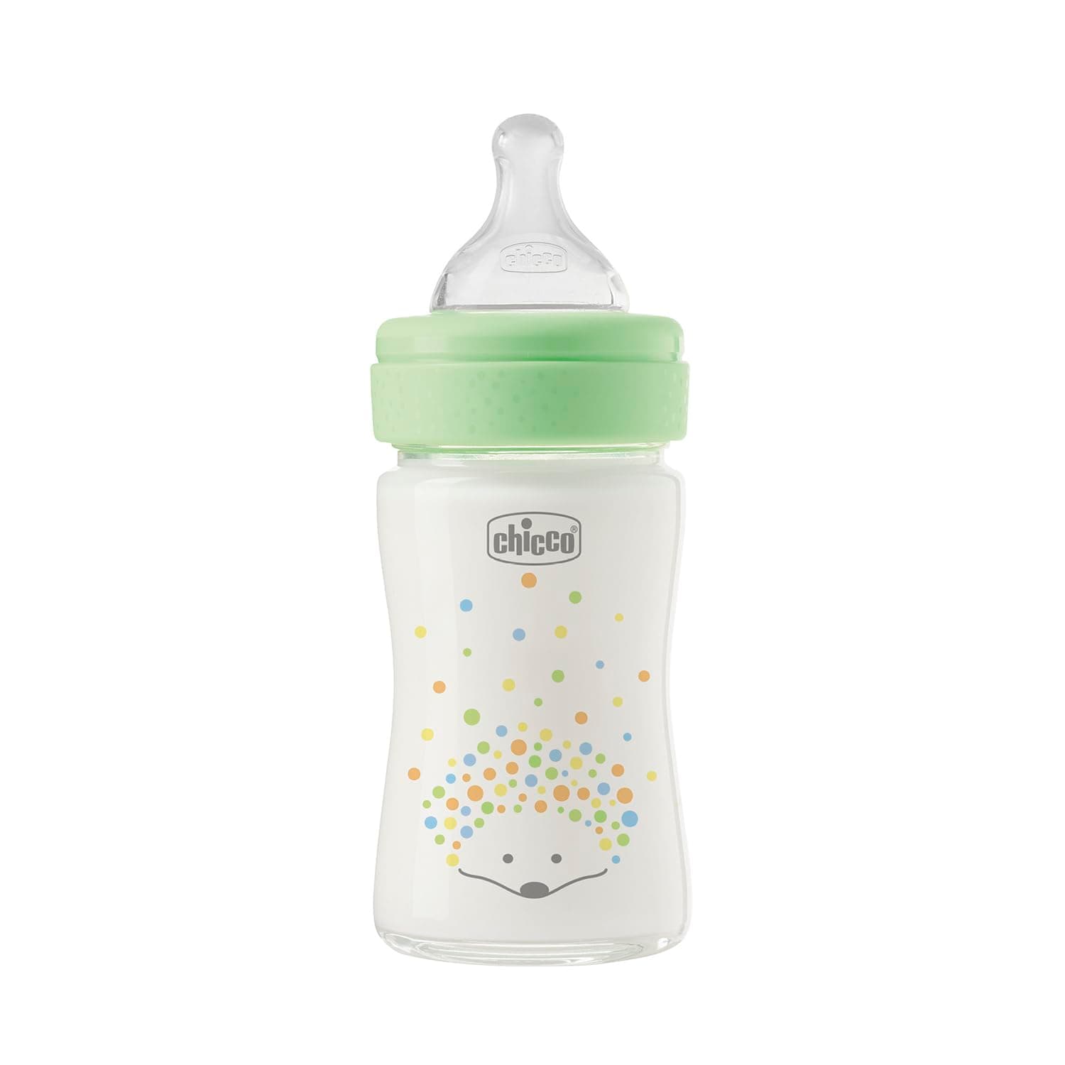 Chicco Perfect Easy Slow Flow Bottle with Physio Soft Silicone Teat and Soft Sense Finish Anti-Colic Reduces Regurgitation and Irritability 150ml Glass Bottle 0m+ - Image 1
