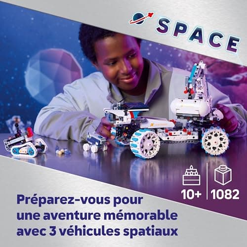LEGO Technic Véhicule Lunaire Lunar Outpost - Jouet Interactif STEM - Engin Spatial - Bras Rotatif & Panneaux Solaires - Maquette de Robot - Cadeau d'Anniversaire pour Garçon ou Fille dès 10 ans 42211 - Image 3