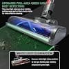 Replacement Vacuum Cleaner Brush for Dyson V6 Animal, V6 Fluffy, DC58, DC59, DC61, DC62, DC74 V Shape Turbine with Headlights for Green Color Hard LED and Carpet - Image 4