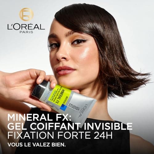 L'ORÉAL PARIS - Strong Hold Styling Gel - Enriched with Mineral Actives - Residue-free 24-Hour Hold - All Hair Types - Studio Line Mineral FX - 150 ml - Image 3