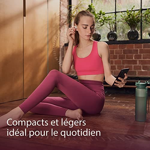 Sony WF-LS900 Écouteurs Bluetooth sans Fil à réduction du Bruit - Connexion Bluetooth Multipoint - Ultra Compact et Ultra léger - Jusqu'à 20 Heures d'autonomie avec boitier de Charge - Blanc - Image 4