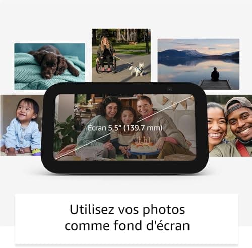 Echo Show 5 (Nouvelle génération) | Blanc + OSRAM SMART+ Prise intelligente avec Matter, Fonctionne avec Alexa - Kit de démarrage Maison connectée - Image 5