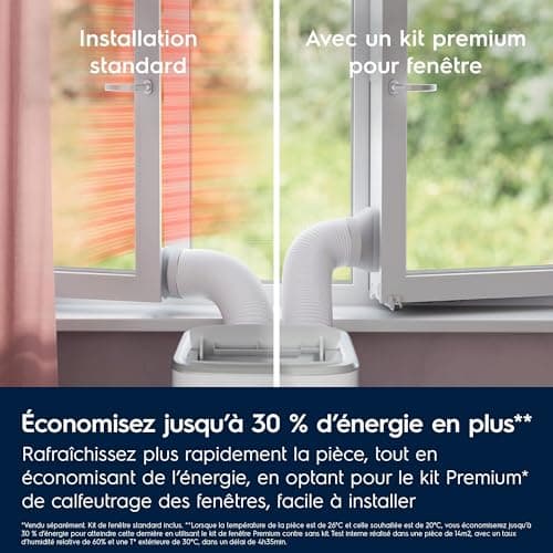 Electrolux EXP28U340HW Portable Air Conditioner, Cooling Capacity 2.8 kW, Eco Friendly R290 Technology, Silent Operation 64 dB, Dehumidification Mode, White Color - Image 7