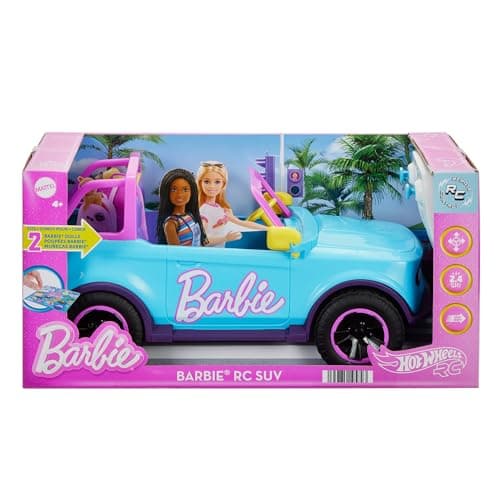Hot Wheels Remote Control Car, Large Off-Road Barbie Vehicle Can Hold 2 Barbie Dolls, Stickers to Apply by Children to Customize Vehicle, HTP53 - Image 7