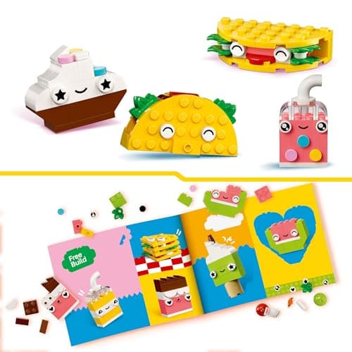 LEGO Classic Creative Foods 11039 Interactive Toy for Boys and Girls from 4 Years Old Construction Game with Bricks to Create Cupcake, Ice Cream, Avocado and Taco - Image 5