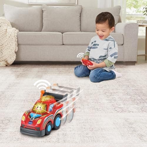 VTech Baby Toot Toot RC Racing Drivers - Remote Control Car with Light Keys and Actions, Music, Phrases and Exciting Sounds - for 1-5 Years Old Kids - Image 5
