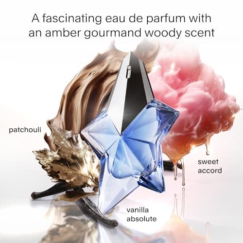 MUGLER Angel - Coffret Pour Elle - Eau de Parfum Femme 25 ml - Lait Corps 50 ml - Gel Douche 50 ml - Ambré Gourmand - Patchouli, Accord Praline & Absolu de Vanille - Tenue Longue Durée - Image 4