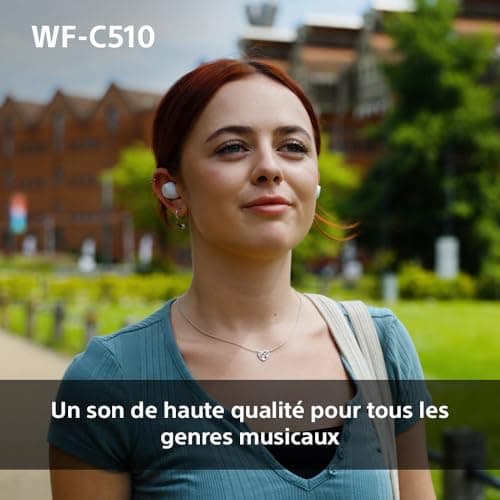 Sony WF-C510 Truly Wireless - Ecouteurs Intra-Auriculaires Bluetooth, Petits, Légers, Connexion Multipoint, Son Ambiant, IPX4, Spotify Tap, Charge Rapide, Batterie jusqu'à 22h, iOS et Android – Noir - Image 7