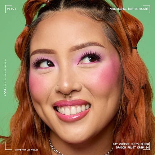 NYX Professional Makeup - Illuminating Liquid Blush - Plump and Coloured Cheeks - Vegan Formula - 24H Hydration - 12H Hold - Fat Cheeks Blush - Shade: Dragon Fruit Drip - Image 8