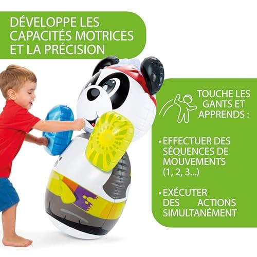 Chicco My Coach Panda, Kids Electronic Inflatable Punch Bag with Funny Sounds Water Fill Base to Keep Bag Balance, Kids Toy 2-5 Years - Image 4