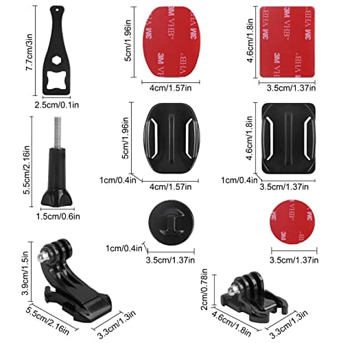 33 x Curved Flat Adhesive Fixings, 3M Double-Sided Adhesive Patches, Helmet Mounting Bracket, Suitable for GoPro Hero 45678, Session and Other Sports Cameras - Image 7