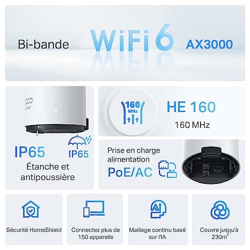 TP-Link Deco WiFi 6 Mesh AX3000Mbps Outdoor Router Deco X50-Outdoor, Coverage 230㎡, Waterproof IP65, Ideal for Outdoor Scenes such as Garden and Pool, Works with All Decoration - Image 3