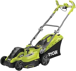 RYOBI - Electric Mower 1500W RLM15E36H – Width Ø36cm, Semi-rigid tray 45L, Central adjustment, Adjustable stretch, Ergonomic handlebar – Ideal Lawn Up to 500 m²