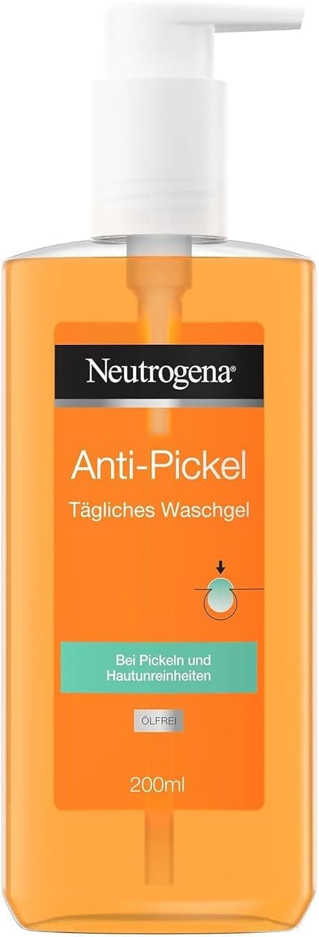 Neutrogena Visibly Clear Gel de Lavage Anti-Pic Anti-Huile - Gel nettoyant Visage pour prévenir Les impuretés et Les Mites - 200 ML