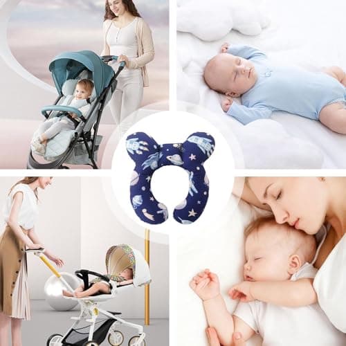 Coussin d'allaitement et positionneur | Oreillers en Forme de U pour, Coussin pour Tout-Petit, Motif Dessin animé, Soutien Optimal pour Mamans et bébés - Image 5