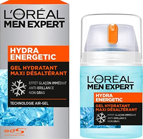 L'Oreal Men Expert - Moisturising Face Gel for Men, Maxi Thirst Quenching Care, Cooling Ice Cube, Air-Gel Technology, All Skin Types, Hydra Energetic, 50 ml (Pack of 2) - Image 3