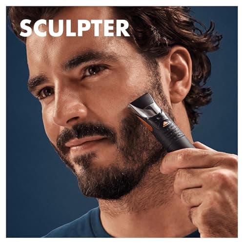 Gillette King C Tondeuse Electrique A Barbe Pour Hommes, 3 Sabots Interchangeables Pour Définir Les Contours Du Visage, Lame De Précision, Étanche, À Pile Sans Fil, Technologie Braun - Image 5