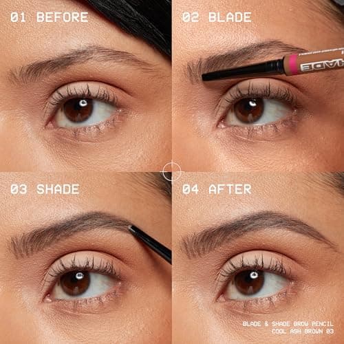 NYX Professional Makeup - Crayon à Sourcils - Mine Fine et Mine Plate - Formule Sans Bavure et Sans Transfert - Tenue Longue Durée 16H - Formule Vegan - Blade & Shade - Teinte : Ash Brown - Image 8