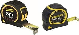 Stanley 1-30-657 - Tylon Bi Material Meter 8 m x 25 mm - Anti-Corrosion Tape & 1-30-697 - Tylon Bi Material Meter 5 m x 19 mm - Anti-Corrosion Tape - Tape Blocking - Real Zero Position
