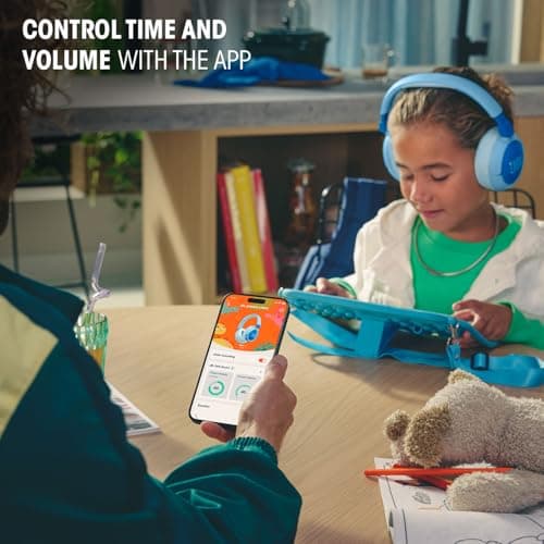 JBL Junior 470 NC, Casque Supra-auriculaire sans Fil Bluetooth pour Enfants, Réduction Active du Bruit, Micro intégré, 50 h d'autonomie, JBL Safe Sound, limiteur de Volume, Set d'autocollants, Rose - Image 5