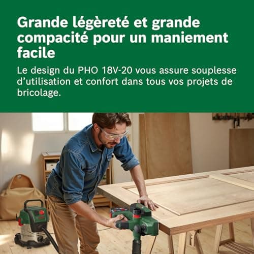 Bosch 18V System cordless planer PHO 18V-20 (planing possible from different angles; easy iron change; with dust bag) - Image 6
