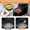 2 Pieces Flat Silicone Air Fryer, Reusable Silicone Mould for Air Fryer, Airfryer Silicone Mould, For Russel Hobbs XXL 4L, Philips NA229/00 4.2L, Philips NA320/00 4.2L (Black) - Image 6