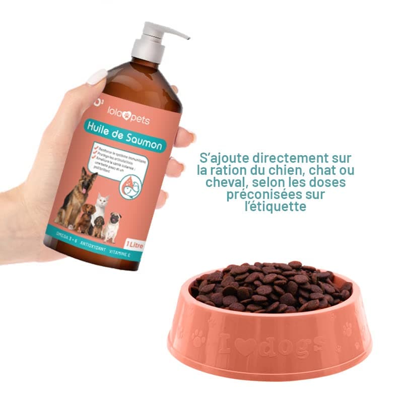 Salmon Oil for Dogs and Cats 1 Litre - 100% Natural Norwegian Salmon - Cold Pressed - Rich in Omega 3+6+9 and Vitamin E | Practical Doser (Red) - Image 6
