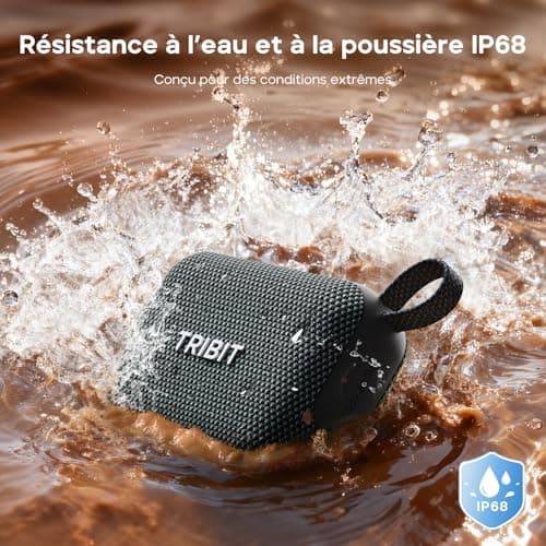 Tribit PocketGo Portable Bluetooth Speaker, 20 Hours Battery Life, IP68 Waterproof and Floating, Bluetooth 6.0, Powerful Sound, EQ, TWS Pairing, Mini Speaker Ideal for Travel and Outdoor Activities - Image 4