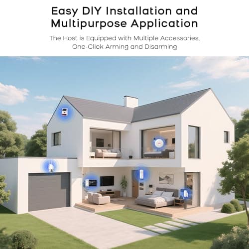 Wireless Home Alarm System, WiFi Home Alarm with APP Control, Motion Detector, Remote Controls, Window and Door Sensors, Siren, Compatible with Alexa, Google - Image 7