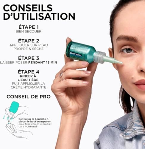 L’Oréal Paris - Routine Anti-Imperfections Nettoyant + Peeling Exfoliant - Acide Salicylique, [AHA + BHA + PHA] & Niacinamide - Lisse & Uniformise le Teint - Pour Tous Types de Peau - Bright Reveal - Image 7