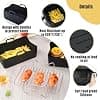 Air Fryer Silicone Trays Compatible with Ninja Foodi 7.6L AF300EU, 9.5L AF400EU, Princess 182074, Innsky 8L, Emerio AF-126672, Instant Pot 7.6L, N8WERK, MAXXMEE - Image 3