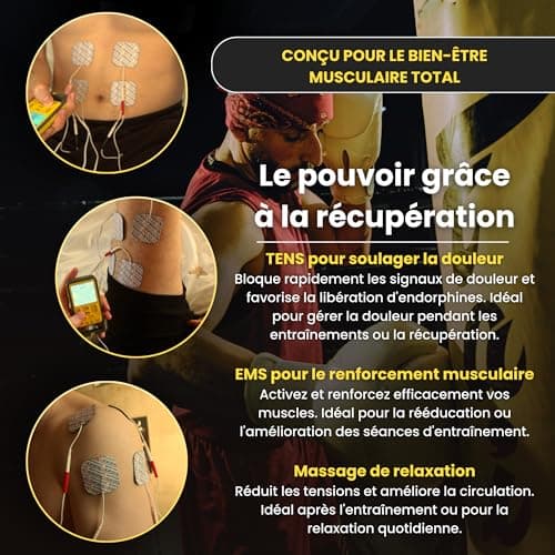 TensCare Sports Tens - Muscle Stimulator, TENS, EMS, Massage & Manual, Pain Relief, Muscle Toning & Relaxation - Image 4