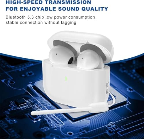 Bluetooth 5.4 Earphones, Wireless Earphone with 4 ENC Noise Reduction Mic Bluetooth Hi-Fi Stereo Sound, 48H Hi-Fi Sound Stereo Headset, IPX7 Earphones for iPhone/Samsung/Android - Image 6