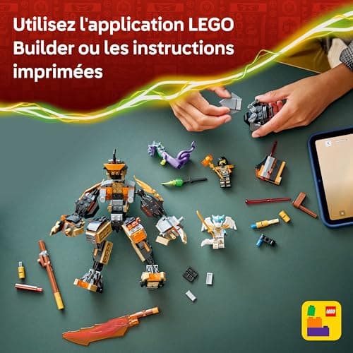LEGO Ninjago The Mission of Robot Cole and Dragon Zane - Ninja Toy with Action Figure, 3 Minifigures & Sabre - Birthday Gift for Boys from 7 Years & Fans 71854 - Image 7