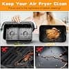 HOTUT Silicone Air Fryer for Ninja AF500EU, 10.4L Silicone Air Fryer Mat, Reusable Airfryer Accessories, Airfryer Mould Compatible with Ninja Foodi Flex Drawer AF500EU - Built-in - Image 5