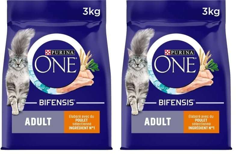 PURINA ONE Bifensis Adulte | Croquettes Au Poulet pour Chats Adultes | Sac de 3kg (Lot de 2) - Image 3