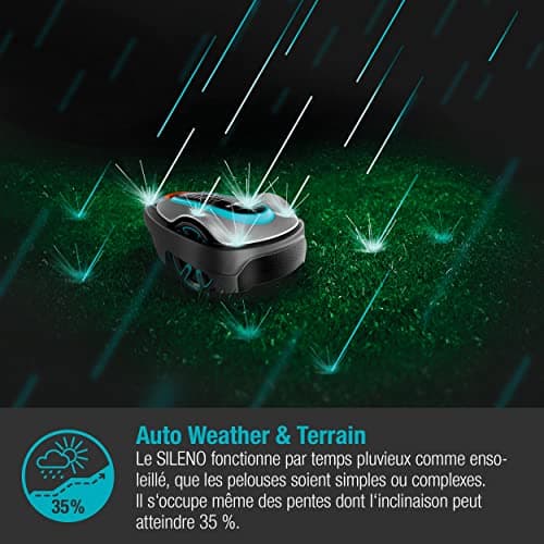 Gardena Smart Robot Mower SILENO City 250 Set: Innovative Lona AI technology, Via App adjustment, SensorControl, for slopes 35% Max, Smart gateway, Version FR/NL (19601-66) - Image 7