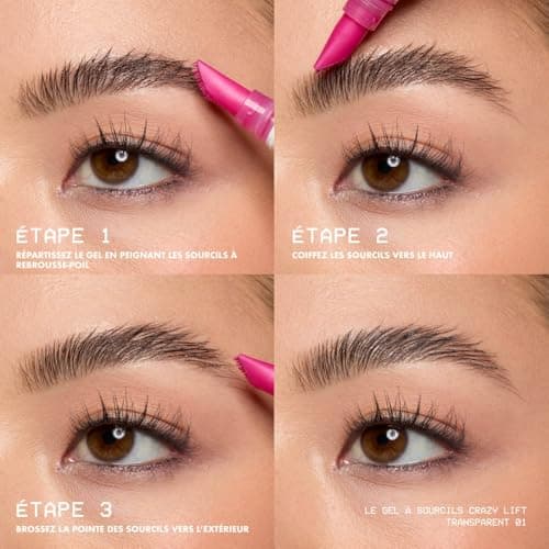 NYX Professional Makeup - Fixing glue - Laminated eyebrows - Lasts up to 24 hours - Vegan formula - Integrated applicator comb - The Brow Glue Crazy Lift - Shade: Transparent (01) - 5 ml - Image 7