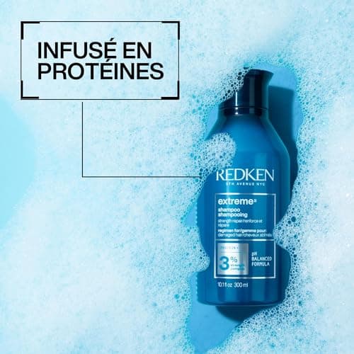 REDKEN, Shampoing Fortifiant pour Cheveux Abimés, Riche en Protéines, Extreme, 300 ml - Image 8