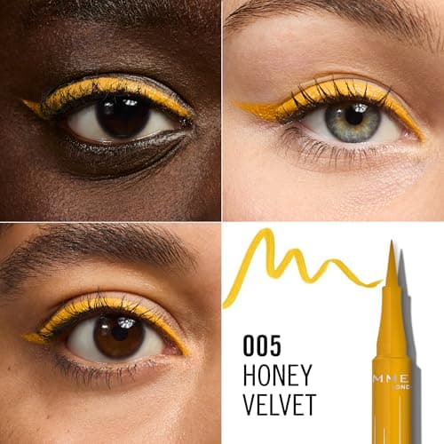 Rimmel Eyeliner Wonder'Ink, Waterproof, Longue tenue, Mate, Application facile, 005 Honey Heaven, 1.2 ml - Image 3