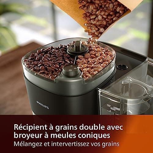 Philips All-in-1 Filter Coffee Maker - Integrated Conical Grinder for Fresh Beans - Prepare in a 1.25L Glass Pitcher or Directly in a Cup - Image 3