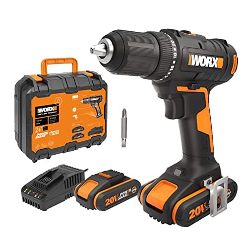 WORX Perceuse-Visseuse sans Fil 20V WX108, Couple Max de 40Nm, Mandrin ⌀13mm, Idéale Pour les Petits Travaux, 2 Vitesses Variables, Compacte et Légère, Avec 1 Batterie 2Ah et Chargeur Rapide - Image 5