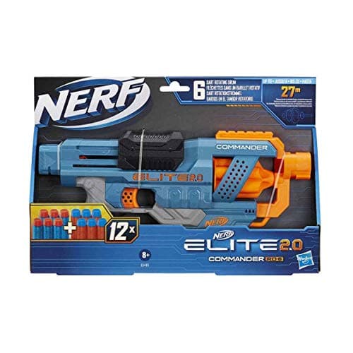 Hasbro Nerf Elite 2.0, Commander RD-6, Foam Dart Blaster with Rotating Barrel and 12 Darts, Toy for Kids, Girls and Boys from 8 Years Old Outdoor Games - Image 6