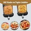 Baking Paper Air Fryer for Ninja Double Stack Air Fryer SL300EU, 100pcs Baking Paper Accessories Air Fryer for Ninja Double Stack 7.6L SL300EU, Dish Air Fryer Ninja - Image 6
