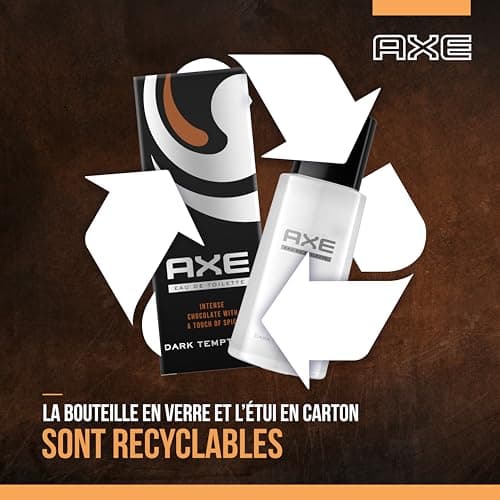 AXE - Eau de toilette Dark Temptation - Efficacité et fraîcheur 24h - Parfum énergisant aux notes riches et intenses de chocolat noir et d'épices - 100ml - Image 8