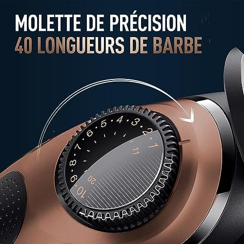 King C.Gillette Tondeuse A Barbe Electrique Homme PRO Avec Molette De Précision Pour 40 Réglages De Longueur, Lames De Longue Durée, Autonomie 80 minutes - Image 5