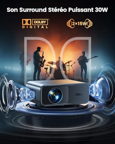 4K Projector 【Google TV/Dolby】 36000 Lumens Netflix/Disney+ Projector 4K Portable Auto Focus/Keystone, Voice Control, HDR10, WiFi 6 Projector Bluetooth FHD 1080P Home Theater Projector - Image 4
