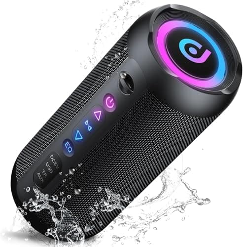 Portable Wireless Bluetooth 5.4 Speaker with Powerful Bass, 30 W Bluetooth Speaker, 30 Hours Battery Life, RGB Lights, Pairing TWS, IPX7, AUX, TF, for Outdoor/Party/Travel, Black - Image 3