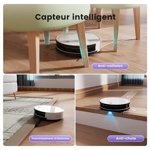 OKP K5 Robot Vacuum Cleaner, 2500 Pa, 120 Min, Self-Recharge, Programmable with 3 Power Modes, Auto Return to Station, Quiet, Wi-FI/Alexa/App, Suitable for Hard Floors, Pet Hair and Carpet - Image 8