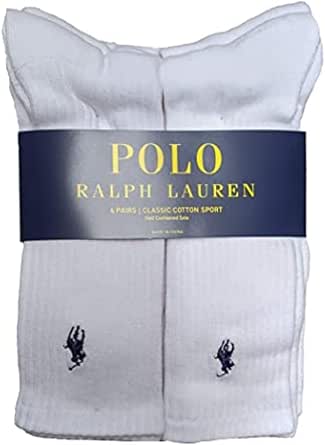 Polo Ralph Lauren 6 Pairs of Athletic Crew Socks for Men